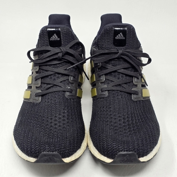 Adidas UltraBoost 4.0 Mens Sz 8.5 DNA Running Shoes Black Gold FY9316 Pre-owned